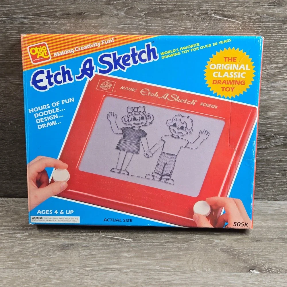 Vintage Ohio Art Etch A Sketch Model 505K New in Box 1990s Drawing Toy
